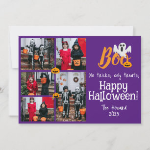 Spooky Pumpkins Halloween Familienfoto Collage Feiertagskarte