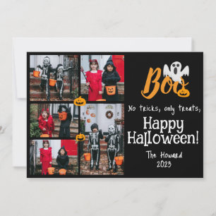 Spooky Pumpkins Halloween Familienfoto Collage Feiertagskarte