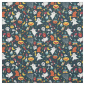 Spooky Pumpkins Hexen Halloween Fabric Design Stoff (Muster)