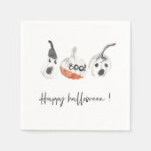 Spooky Pumpkins Party | Frohe Halloween Serviette (Vorderseite)