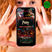 Spooky Pumpkins Spuk House Halloween Einladung