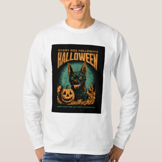 Spooky Pup - Halloween Hund Party T - Shirt (Vorderseite)