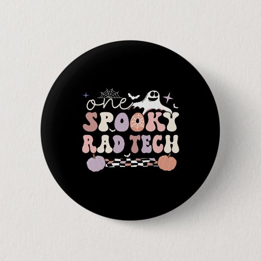 Spooky Radiology Tech Halloween Krass Technologe R Button (Vorderseite)