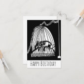 Spooky Rat Cage Falle Schwarz-weiß Geburtstag Karte (Vorderseite/Rückseite Beispiel)