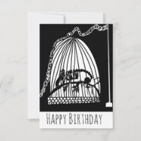 Spooky Rat Cage Falle Schwarz-weiß Geburtstag