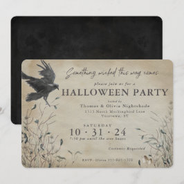 Spooky Raven Halloween | Etwas Wackeliges Einladung