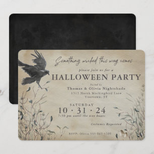 Spooky Raven Halloween   Etwas Wackeliges Einladung