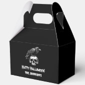 Spooky Raven Skull Halloween Gefälligkeitsbox Geschenkschachtel (Vorderseite)