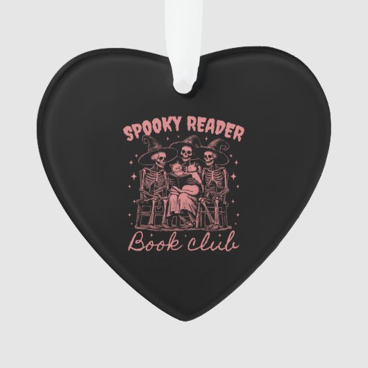 Spooky Reader Book Club D Red Ornament (Vorderseite)