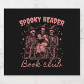 Spooky Reader Book Club D Red Schaumweinetikett (Einzelnes Label)