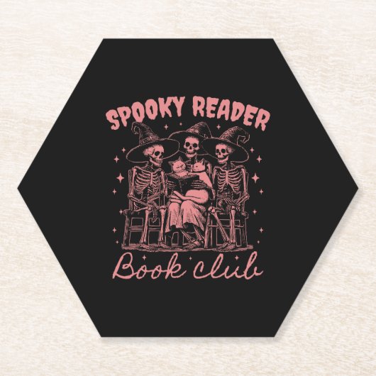 Spooky Reader Book Club D Red Untersetzer (Vorderseite)