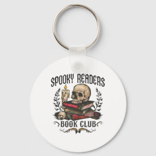 Spooky Readers Book Club Horror Skull Halloween Schlüsselanhänger