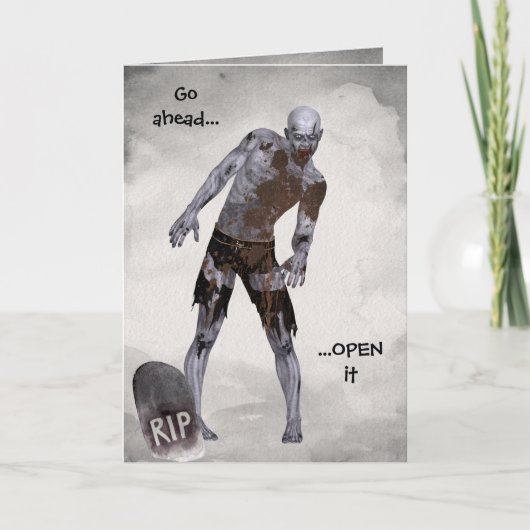 Spooky Realistic Zombie Halloween Card Karte (Vorderseite)
