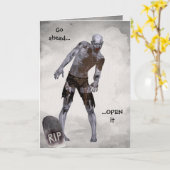 Spooky Realistic Zombie Halloween Card Karte (Gelbe Blume)