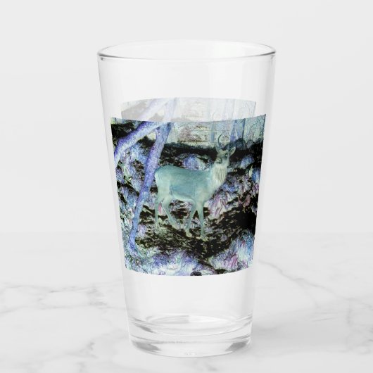 Spooky Red Deer Stag Glas (Rückseite)