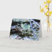 Spooky Red Deer Stag Grußkarte Hinzufügen Text Karte (Gelbe Blume)