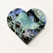 Spooky Red Deer Stag Heart Notebook Notizblock (Rückseite)