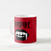 Spooky Red Vampire Halloween Kaffeetasse (Vorderseite Links)