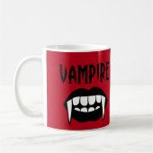Spooky Red Vampire Halloween Kaffeetasse (Links)