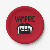Spooky Red Vampire Halloween Pappteller (Vorderseite)