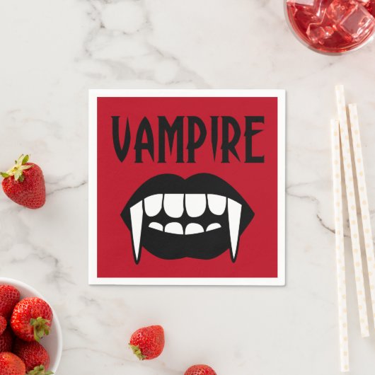 Spooky Red Vampire Halloween Serviette (Beispiel)