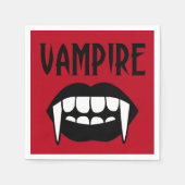 Spooky Red Vampire Halloween Serviette (Vorderseite)