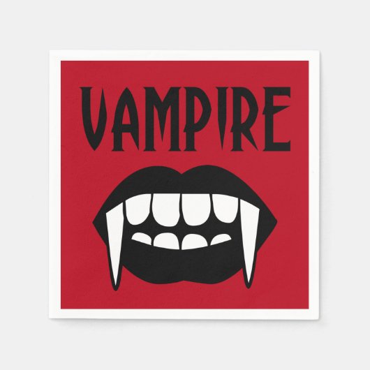 Spooky Red Vampire Halloween Serviette (Vorderseite)