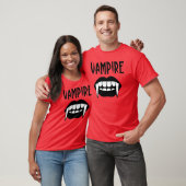 Spooky Red Vampire Halloween T-Shirt (Unisex)