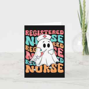 Spooky Registered Nurse Ghost Rn Funny Halloween C Karte