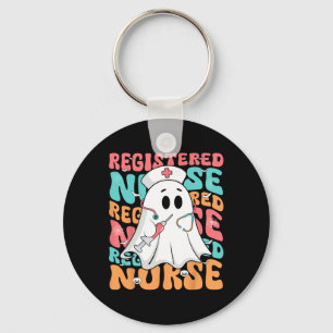 Spooky Registered Nurse Ghost Rn Funny Halloween C Schlüsselanhänger
