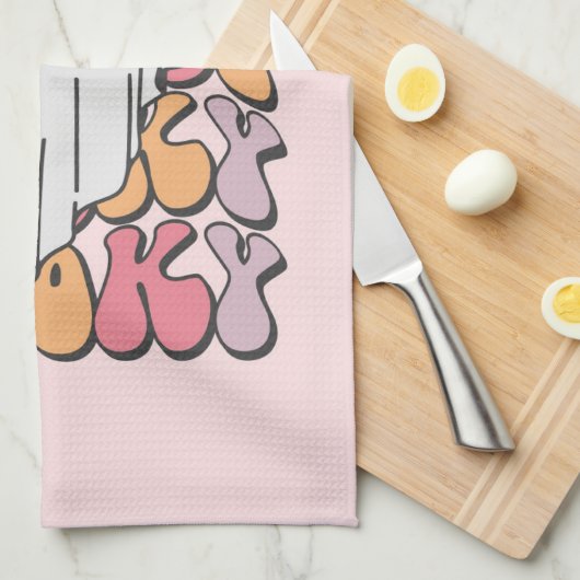 Spooky Retro Ghost Geschirrtuch (Viertel Falte)