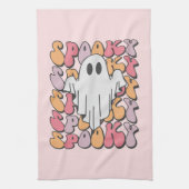 Spooky Retro Ghost Geschirrtuch (Vertikal)