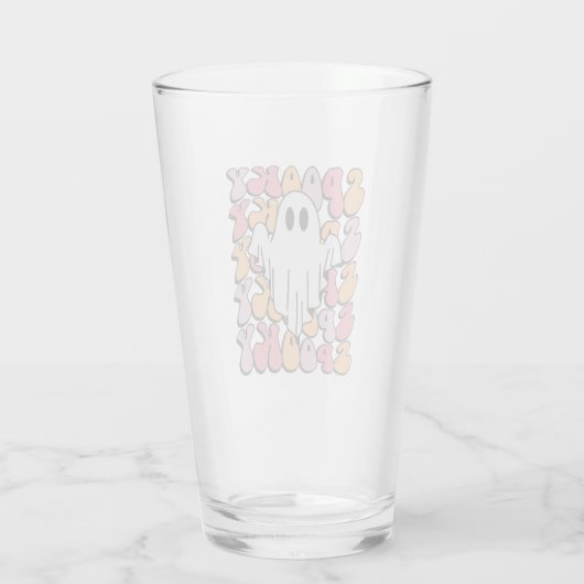 Spooky Retro Ghost Glas (Rückseite)