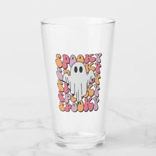 Spooky Retro Ghost Glas