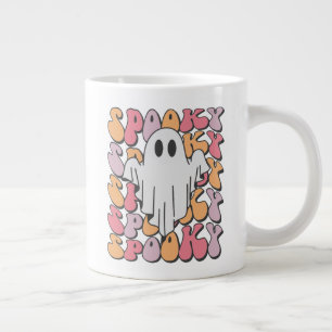 Spooky Retro Ghost Jumbo-Tasse