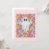 Spooky Retro Ghost Karte (Vorderseite/Rückseite Beispiel)