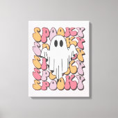 Spooky Retro Ghost Leinwanddruck (Vorderseite)