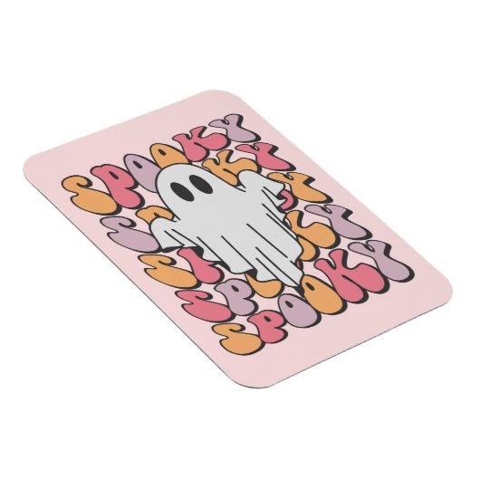 Spooky Retro Ghost Magnet (Rechte Seite)