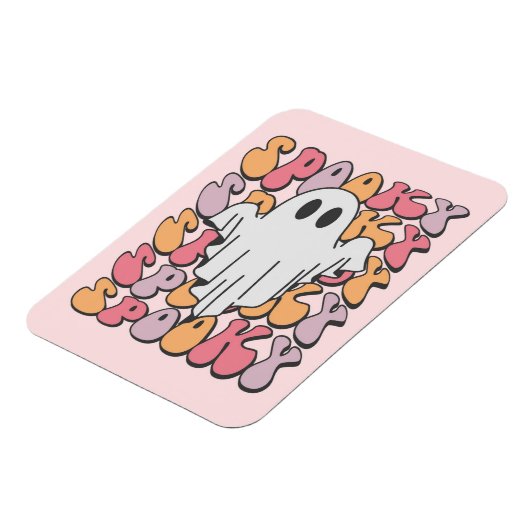 Spooky Retro Ghost Magnet (Linke Seite)