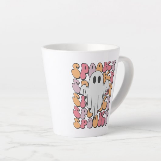 Spooky Retro Ghost Milchtasse (Rechte Ecke)