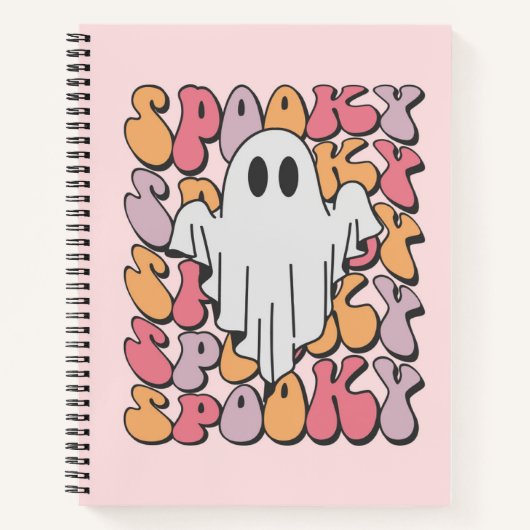 Spooky Retro Ghost Notizblock (Vorderseite)