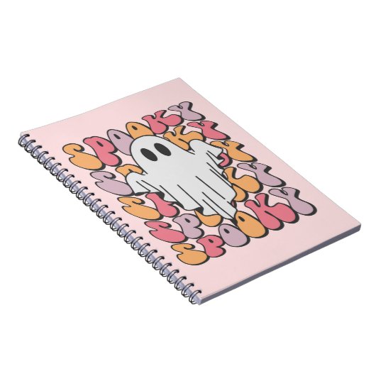 Spooky Retro Ghost Notizblock (Rechte Seite)