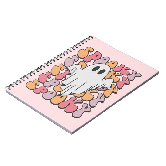 Spooky Retro Ghost Notizblock (Linke Seite)