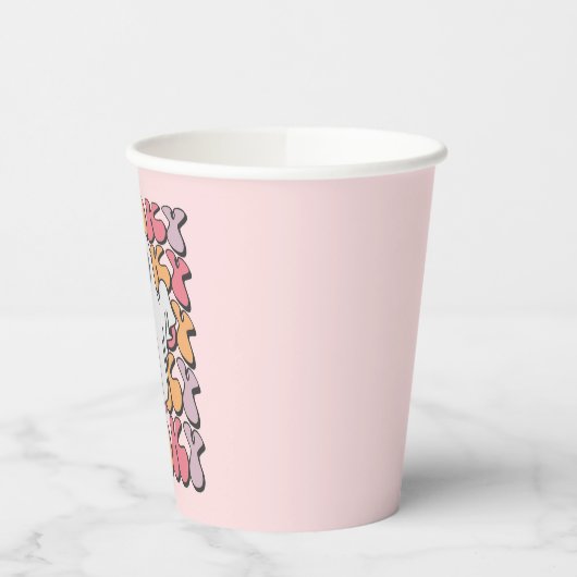 Spooky Retro Ghost Pappbecher (Links)