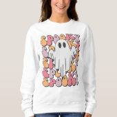 Spooky Retro Ghost Sweatshirt (Vorderseite)