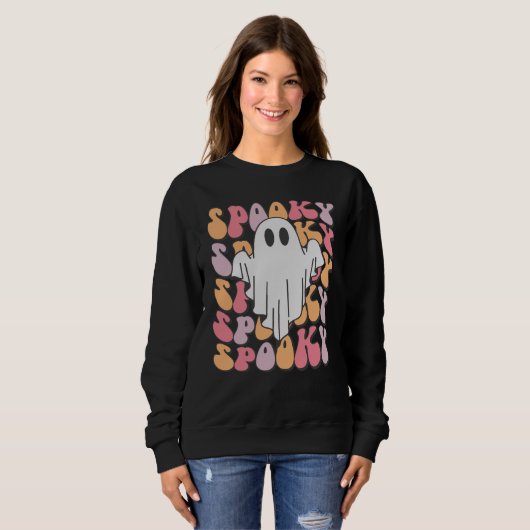 Spooky Retro Ghost Sweatshirt (Vorne ganz)