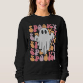 Spooky Retro Ghost Sweatshirt (Vorderseite)