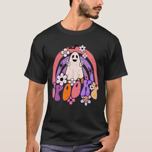 Spooky Retro Ghost T-Shirt (Vorderseite)