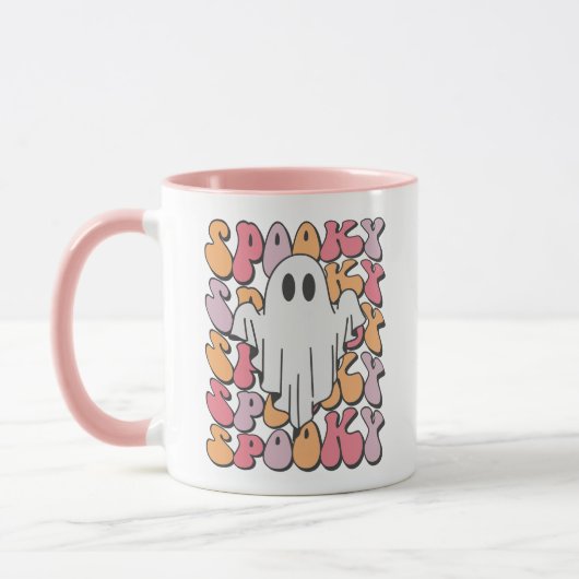 Spooky Retro Ghost Tasse (Links)