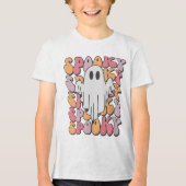 Spooky Retro Ghost Tri-Blend Shirt (Vorderseite)